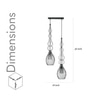 Onza Black Metal Dual Pendant Light