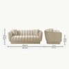 Exalt Fabric Sofa (Beige)