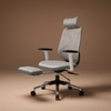 Marvel Pro Ergonomic High Back Study Chair with Legrest in Grey Colour