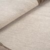 Handmade Wool Shaped Rug Modern Abstract Wave Brown Beige 9 x 12 Feet Carpet