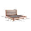 Kingsley Fabric Queen  Size Bed With Hydraulic Storage (Textured Beige Colour)
