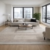 Frame Harmony Wool Rectangle Carpets Hand Knotted in Warm Beige Colour