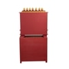D'Dass Honeywood Sheesham and Mdf  Wall Hanging Wooden Temple With Cabinet For Pooja