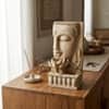 Water Fountain Lotus Buddha Serenity Water Fountain in Terracotta Colour
