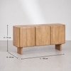 Adonis Solid Mango Wood Sideboard with 3 Door in White Wash Finish