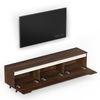 Blesky Engineering Wood Floor Standing Tv Entertainment Unit In Brown Maple Finish