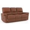 Bernice Three Seater Recliner in Tan Colour