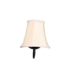 Devansh Black Wall Mounted Lamp With Off-White Cotton Shade
