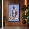 The Castle Decor Lord Shiva Parivar Wall Painting Framed Artwork 20x30 Inch Style 1