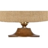 Ezra Beige Jute table lamp with Natural Wood Base
