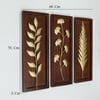 W-Evan Abstract Metal Wall Decor in Gold Set of 3