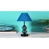 Makenzie Turquoise Jute Table lamp with Iron Base