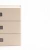 Fawn Engineered Wood Bedside Table in Cream Colour