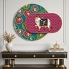 Pichwai Kamdhenu Lotus Framed Wall Painting for Living Room 56 x 82 cm