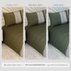 Stoa Paris Satin Bedsheet for Super King Bed (274 cm x 274 cm) with 2 Pillow Covers heet for Palace Gardens Olive