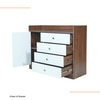 Homera 4 Chest of Drawers in Columbian Walnut and Frosty White Finish