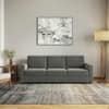 Apollo High Back 3 Seater Fabric Sofa in Ash Grey Velvet Colour