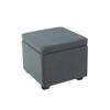 Doe Buck Hutcheson Upholstered Storage Ottoman Cube in Grey Colour