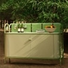 Dastoori Stainless Steel Outdoor Bar Serving Unit in Green Colour