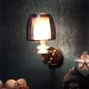 Eliante Ayen Iron Wall Light With Glass In Gold Colour