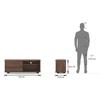 Liam Engineered Wood Free Standing TV Unit in Classic Walnut Finish