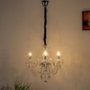 Marie 3 Arms Metal And Crystal Chandelier