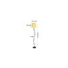 Mia Yellow Fabric Floor Lamp with Black Iron Base