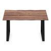 Aquila Live Edge Solid Wood 6 Seater Dining Table In Teak Finish