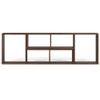 Petel Engineered Wood TV Entertainment Unit/Versatile Adjustable TV Stand & Storage Unit with 6 Compartments & Adjustable L-Shaped Shelves DIY Ideal Upto 65 Inches TV (Brown Maple)