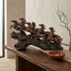 Seven Horse Royal Gallop Horse Sculpture in Copper Colour