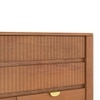 Toledo Solid Wood Chest of 6 Drawers In Amber Walnut Finish