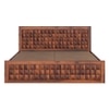 Keaton Sheesham Wood King Size Bed In Honey Oak Finish With Hydraulic Storage (72 x 78 inches)