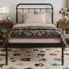 Hampton Metal Non Storage Single Bed in Satin Black Finish