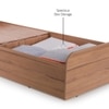 Vienta Engineered Wood Single  Size Bed With Box Storage (Brentwood Oak Brown Finish)