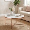 Scandinavian Xander Oval Coffee Table Copper Finish