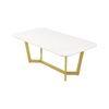 Linden Coffee Table In Stainless Steel Mirror Gold Finish