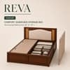 Reva Solid Wood Comfort Queen Bed Box Storage Provincial Teak Finish Mattress 60 x 78 Inches