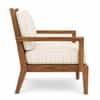 Rene High Back Accent Chair in Teak Finish