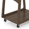 Clara Solid Wood Bar Trolley (Danish Walnut Finish)