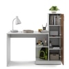 Troy Study Table Frosty White & Exotic Teak