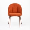 Cotton Fabric Dining Chair in Orange Colour