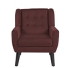 Derel Solid Wood Accent Chair in Pink Colour