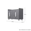 Hexa Red Multipurpose Storage Cabinet With 3 Drawer 2 Door in Slate Grey Colour