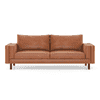 Nolan 3 Seater Leatherette Sofa (Tan)