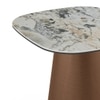 Aeris Metal Side Table in Saturn Spanish Ceramic Finish