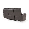 Venezia Three Seater Motorized Leather Recliner in Smoke Grey Colour