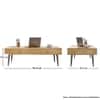 Hexa Engineered Wood Coffee Table With 2 Drawers In Giant Wood