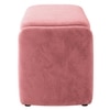 Risibol   Velvet 2 Seater Ottoman Bench  with Storage in Peach Color