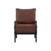 Luxe Linen Fabric Lounge Chair- Brown
