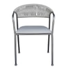 Costa Outdoor Accent Patio Weaving Chair Set of 2 Gun Metali in Grey